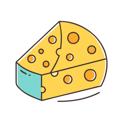 cheese icon, cheese vector illustration-simple illustration of cheese, perfect for cheese logos and icons