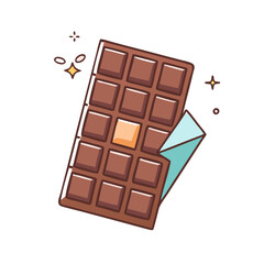 chocolate icon, chocolate vector illustration-simple illustration of chocolate, perfect for chocolate logos and icons