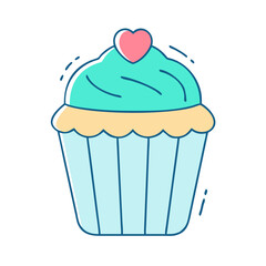 cupcake icon, cupcake vector illustration-simple illustration of cupcake, perfect for cupcake logos and icons