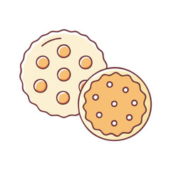 cookie icon, cookie vector illustration-simple illustration of cookie, perfect for cookie logos and icons