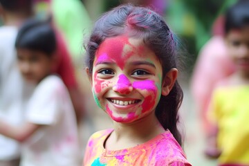 Holi is India festival of colors , Generative AI	
