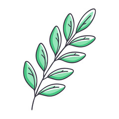 herb sprig icon, herb sprig vector illustration-simple illustration of herb sprig, perfect for herb sprig logos and icons