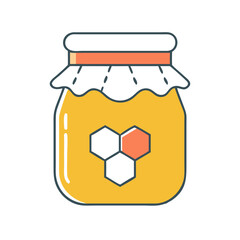 honey jar icon, honey jar vector illustration-simple illustration of honey jar, perfect for honey jar logos and icons