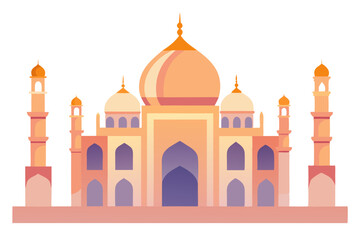 taj mahal vector illustration