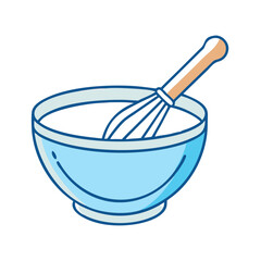 mixing bowl icon, mixing bowl vector illustration-simple illustration of mixing bowl, perfect for mixing bowl logos and icons
