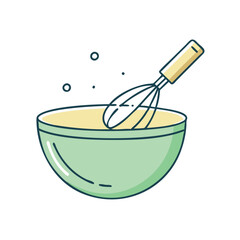 mixing bowl icon, mixing bowl vector illustration-simple illustration of mixing bowl, perfect for mixing bowl logos and icons