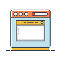 oven icon, oven vector illustration-simple illustration of oven, perfect for oven logos and icons