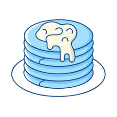 pancake icon, pancake vector illustration-simple illustration of pancake, perfect for pancake logos and icons
