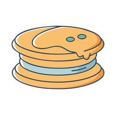 pancake icon, pancake vector illustration-simple illustration of pancake, perfect for pancake logos and icons