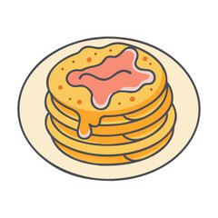 pancake icon, pancake vector illustration-simple illustration of pancake, perfect for pancake logos and icons