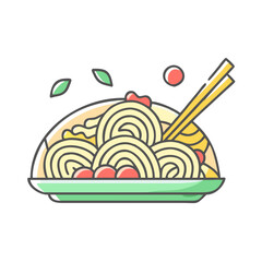 pasta icon, pasta vector illustration-simple illustration of pasta, perfect for pasta logos and icons