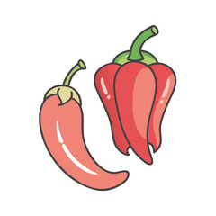 pepper icon, pepper vector illustration-simple illustration of pepper, perfect for pepper logos and icons