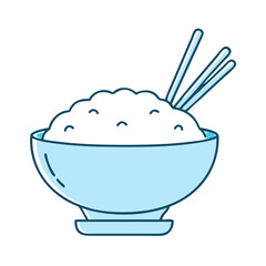 rice bowl icon, rice bowl vector illustration-simple illustration of rice bowl, perfect for rice bowl logos and icons