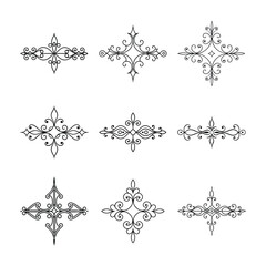 Set of decorative divider element