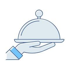 Fototapeta premium serving tray icon, serving tray vector illustration-simple illustration of serving tray, perfect for serving tray logos and icons