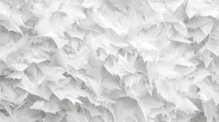 close up of intricate white feather like patterns creating soft texture