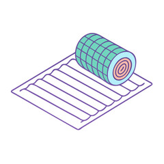 sushi mat icon, sushi mat vector illustration-simple illustration of sushi mat, perfect for sushi mat logos and icons