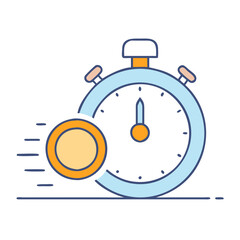 Obraz premium timer icon, timer vector illustration-simple illustration of timer, perfect for timer logos and icons