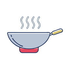 wok icon, wok vector illustration-simple illustration of wok, perfect for wok logos and icons