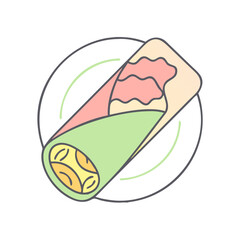 wrap icon, wrap vector illustration-simple illustration of wrap, perfect for wrap logos and icons