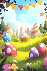 Obraz premium Easter Egg , Generative AI 