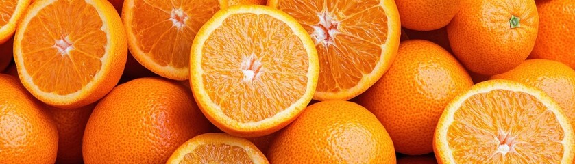 Fresh and Juicy Oranges with Bright Orange Skin and Lush Interiors Perfect for Healthy Snacking and Cooking