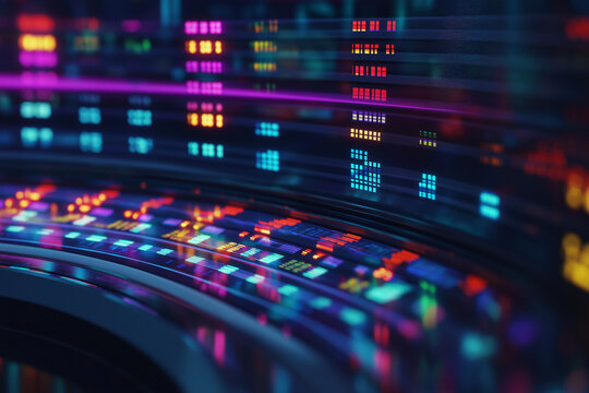 Close-up of a DNA sequencing machine, emphasizing the advancements in biotechnology and genetics