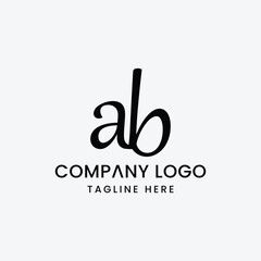 Initial Letter AB logo Design Outstanding Creative Modern Symbol  Sign