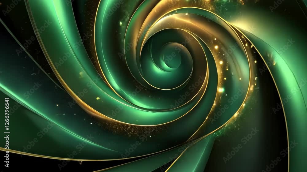 Poster swirling patterns of light and color create a mesmerizing visual experience in an enchanting digital