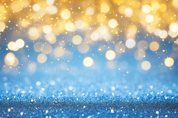 Abstract blue sparkle glitter background with shimmering light effects and vibrant highlights