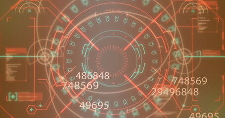Image of digital data processing over scope scanning