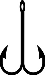 fishing hook icon.Hook of different shapes for fish on a white background.Design element for poster, card, banner,emblem, sign. Vector illustration.