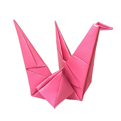 pink origami burd