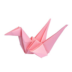 Naklejka premium pink origami bird
