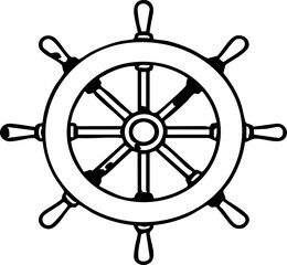 Ship Wheel Outline