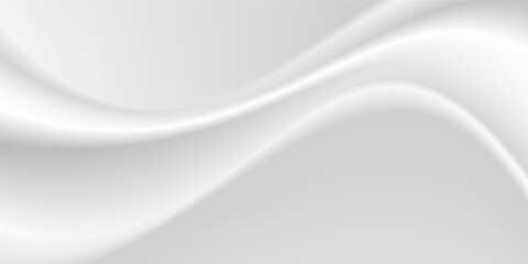 Abstract wrinkles white silk cloth fabric wave overlapping with light and shadow. white and gray texture background. copy space for web design. vector illustration	