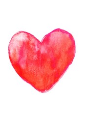 可愛らしい水彩画のハート