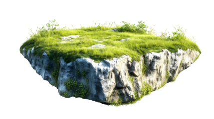 a beautiful stone with grass