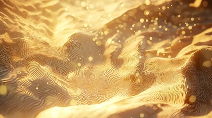 A sandy beach with a bright sun shining down on it