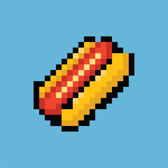 Fototapeta premium pixel hot dog vector illustration