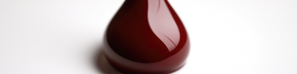 A red vase sits on top of a white table, ideal for use in interior design or lifestyle shots