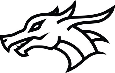 Minimalist bull head logo, stylized horns, angular design, black and white illustration, thin lines, geometric shapes, simple nose and eyes, iconic bovine symbol, clean vector graphic, modern branding
