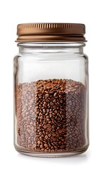 Coffee jar isolated on white background