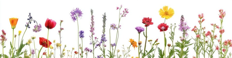 Obraz premium A picture of a bunch of flowers growing on the grass, a simple and peaceful scene