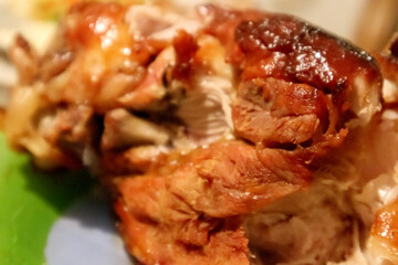 
oven-baked pork shank.