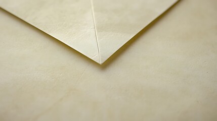 Cream Colored Envelope Close Up Detail Shot