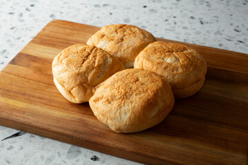 A view of set of gluten-free burger buns.