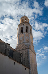Belfry of the Parish of Cubelles, a small town in the province of Barcelona, Catalonia, Spain
