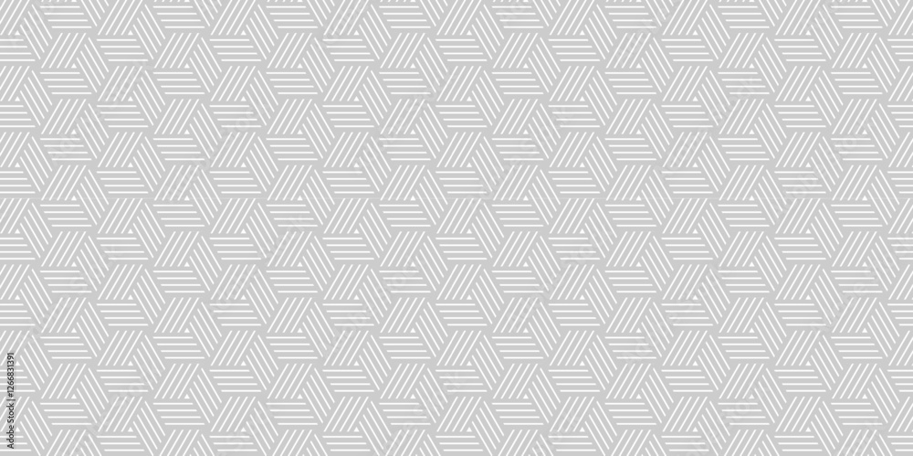 Wall mural vector geometric diagonal fabric waves seamless line texture. seamless pattern abstract geometric wi