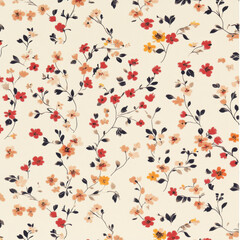 pattern report with small flower spread out. romantic